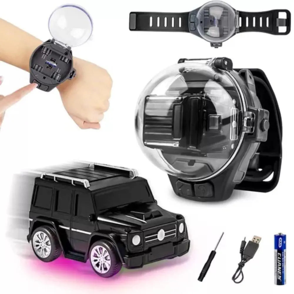 Mini Carro a Control Remoto de Pulsera en Cápsula de Reloj