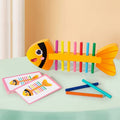 Juego Didáctico de Secuencias y Colores en Madera Pez de Espinas