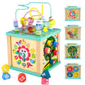 Cubo Didáctico Multiactividades en Madera 5 en 1