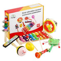 Set de Instrumentos Musicales Didácticos en Madera 8 en 1